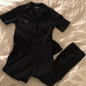 WILDFANG Essential Short Sleeve Coverall | Black | Size Small